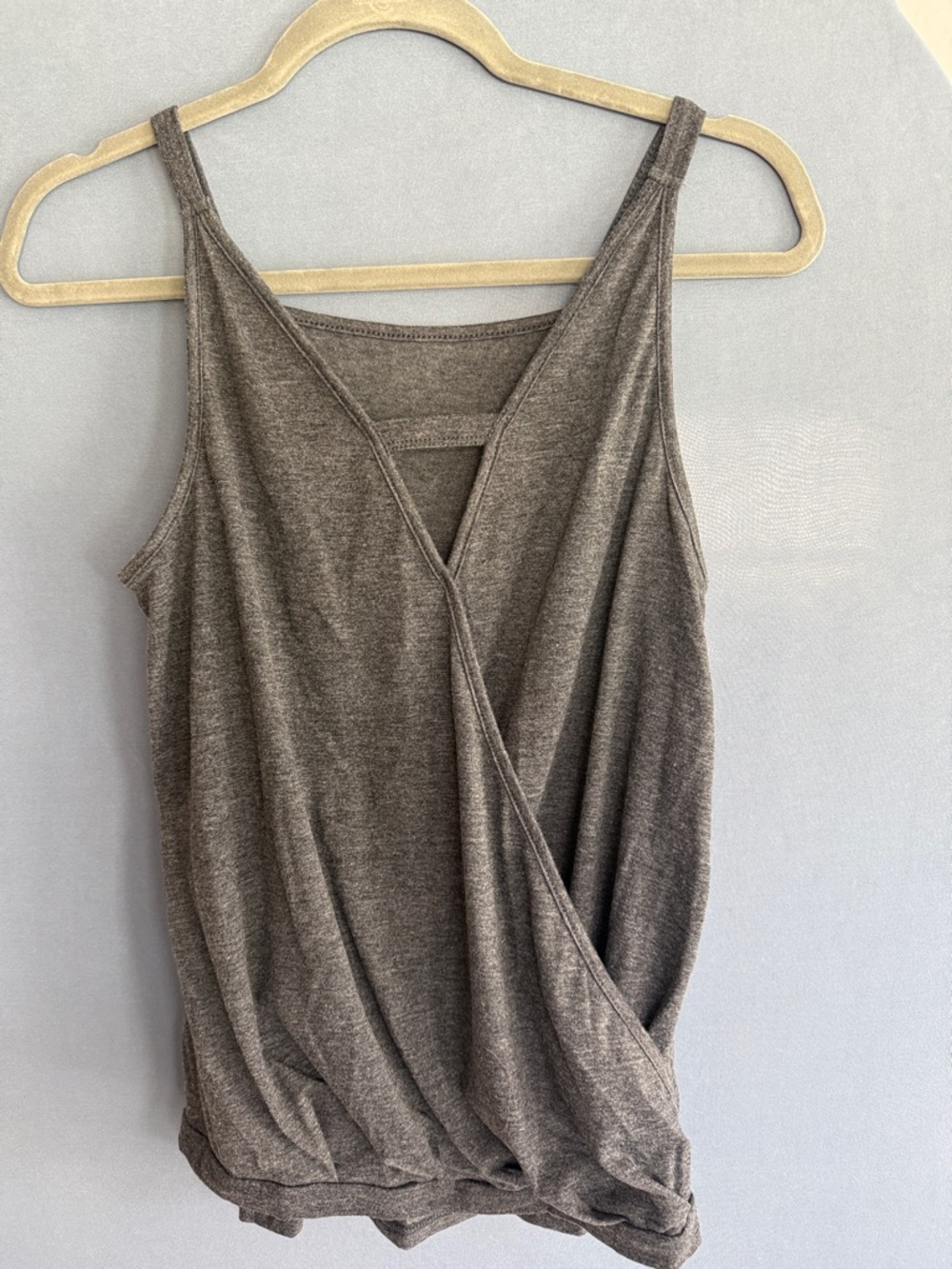 Women's Charcoal Twist-Front Tank Top